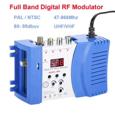 Digital RF Modulator AV to RF Converter UHF VHF PAL/NTSC TV Format Output - Bild 1 von 4