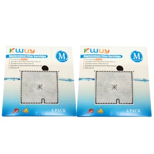KWUY Replacement Filter Cartridges for Aqueon Aquarium Fish Tank Medium 6 Pack - Picture 1 of 2