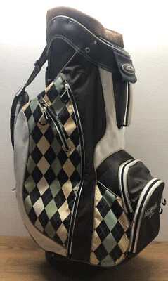 Sun Mountain S-one Golf Bag Ladies 14 Dividers Brown & Multi Colored Checker - Image 1 of 4