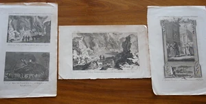1778 VULCANS Naples Vesuvius & Solfatara Italy - 3 Engravings - Picture 1 of 7