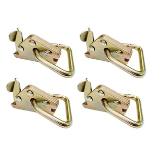 4 Pack Heavy Duty E Track 2" D Ring Fitting for Enclosed Trailer Tie Down Strap - Picture 1 of 7