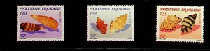 FRENCH POLYNESIA Sc 523-5 NH ISSUE OF 1989 - SEA LIFE - Picture 1 of 1