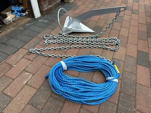 Kit de anclaje estilo Delta rocna autoderezamiento 6 kg cadena 5 m 8 mm 150 pies 10 mm nailon R - Imagen 1 de 11
