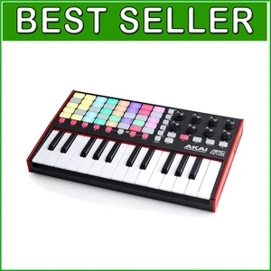 Versatile 25-Key USB MIDI Controller with RGB Pads and 8 Knobs for Music Makers - Picture 1 of 19