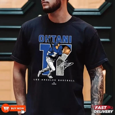 Number and Portrait Shohei Ohtani Los Angeles MLBPA TShirt - Multicolors, S-5XL - Image 1 of 4