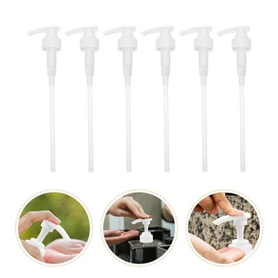  6 Pcs Lotion Pump Replacement Shampoo Bottle Plastic Soap Dispenser Pumps - Image 1 of 4