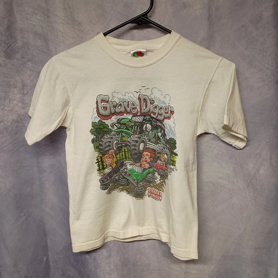 Grave Digger Vintage 2006 Signed Youth Tee Dennis Anderson - Image 1 of 4