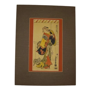 Torii Kiyomitsu II / Torii Schule Kurtisane Holzschnitt (Taishō um 1920) - Bild 1 von 6