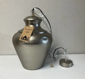Large Pendant Ceiling Light, Aged Nickle 40w ENDON Myddleton - Picture 1 of 12
