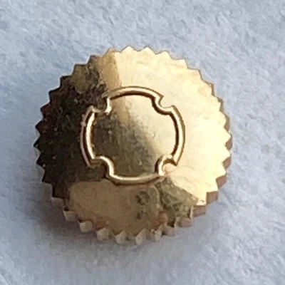 1 Gold Stainless Steel Titoni Crown 5mm x 2mm - Tap 10 - Includes Case Tube 2mm - Image 1 of 4