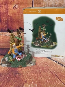 Vintage Dept 56 Halloween Dorf Vogelscheuche & Seine Gefiederten Freunde ZUR REPARATUR - Bild 1 von 9