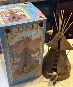 ! Vintage Bully/Bullyland Tipi Set mit PVC Figur & Originalkarton - Bild 1 von 23