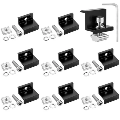 8PCS Solar Panel Mounting Bracket Holder, 30mm Aluminum Solar Panel Z Brackets w - Image 1 of 4