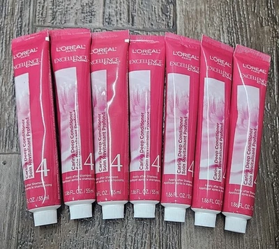Loreal Excellence Creme Deep Caring Conditioner  -  Lot of 7, 1.86 Fl. OZ. - Image 1 of 3