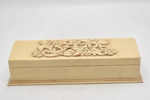 Antique French Hand Painted Wooden Jewellery / Storage Box - Picture 1 of 24