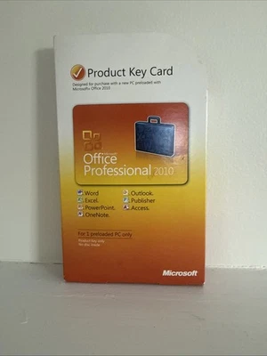 Microsoft Office 2010 Professional Product Key Card NUR Originalverpackt - Bild 1 von 4