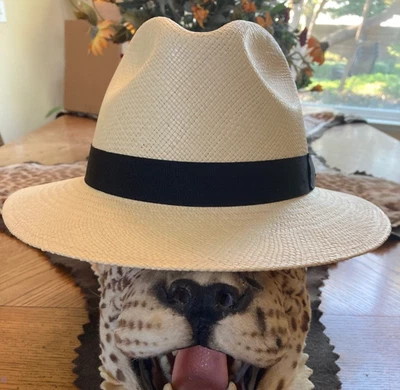 Sombrero Fedora de Paja de Panamá Scala para Hombres * 1 XL * Nuevo Safari Sol Sombra Playa Golf Caminata Foto 1 de 4