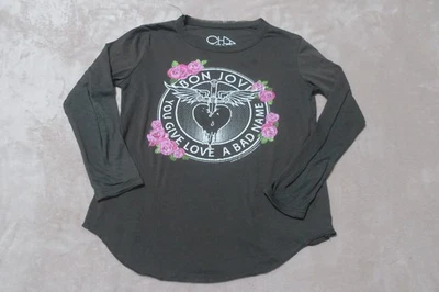 Camiseta Chaser Girls Bon Jovi Gráfica Envejecida L/S Talla 8 Foto 1 de 4