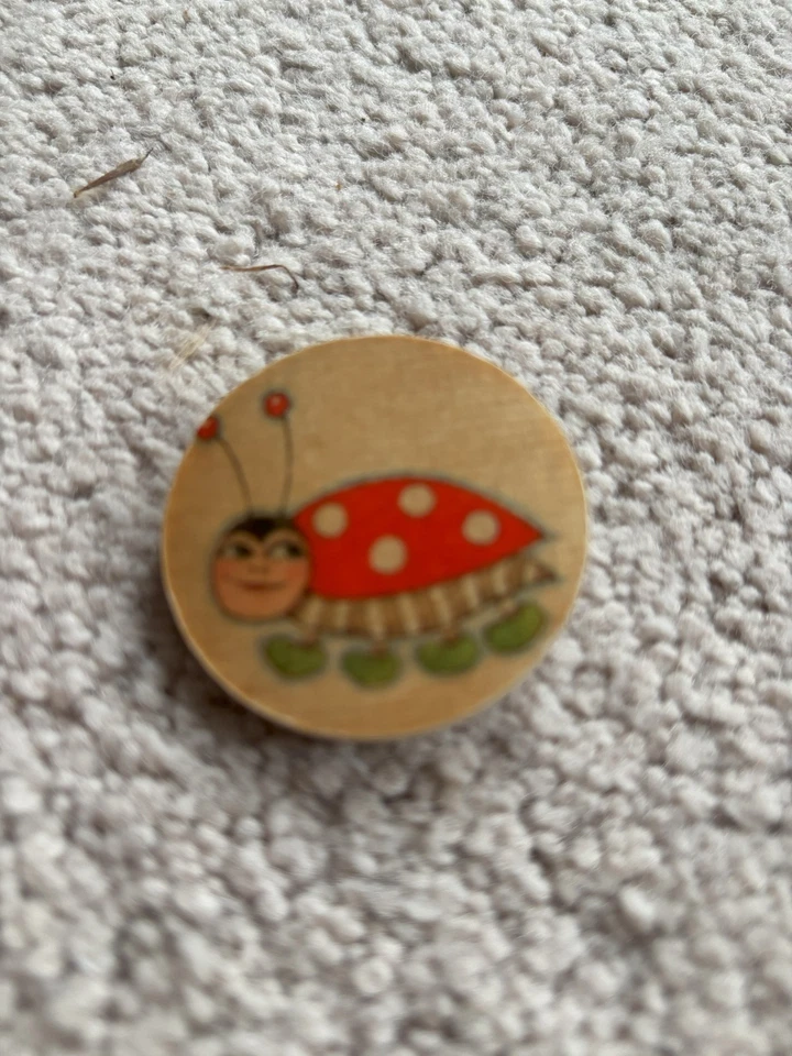 Wooden Ladybug Pin - Image 1 of 1