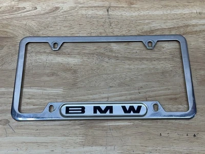 VINTAGE BMW LICENSE PLATE HOLDER FRAME E30 M3 325is 325i E28 E34 E38 E39 E32 - Image 1 of 2