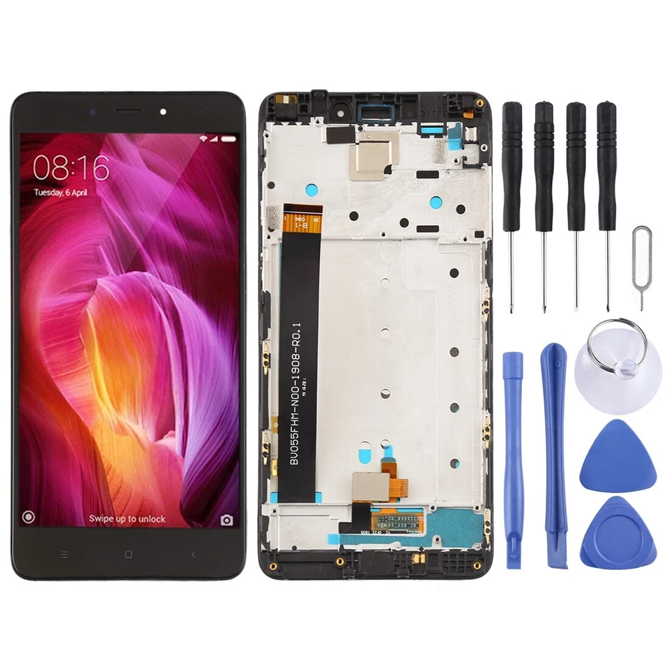 TFT LCD Screen for Xiaomi Redmi Note 4 Digitizer Full Assembly w/ Frame (Black) - Image 1 of 4