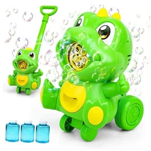 Dinosaur Bubble Lawn Mower for Toddler with 3 Bubble Solutions, Bubble Mower - Picture 1 of 7