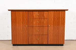 Henredon Modern French Empire Buffet Server or Bar Cabinet in Exotic Wood - Picture 1 of 12