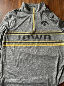 Colosseum Iowa Hawkeyes Herren grau Viertelreißverschluss Pullover Shirt groß NEU - Bild 1 von 21