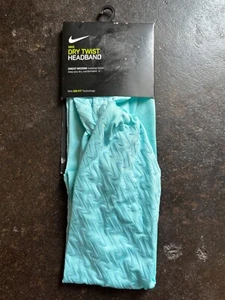 Nike Dry Twist Headband Sweat Wicking Dri-Fit Tech Adult Unisex Teal Blue NWT - Picture 1 of 2