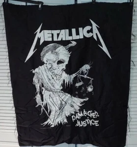 VINTAGE METALLICA Pushead 1989 Damaged Justice Cloth Poster Tapestry 44x38 in  - Picture 1 of 12