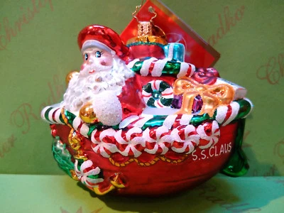 Christopher Radko S S Claus Glass Ornament - Image 1 of 4