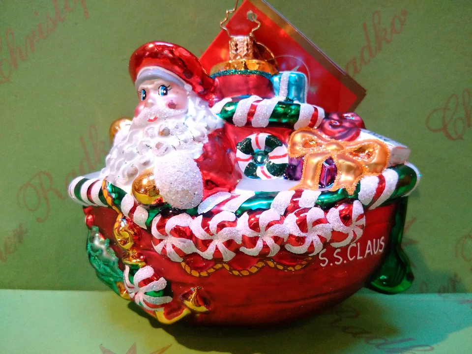 Christopher Radko S S Claus Glass Ornament - Image 1 of 4