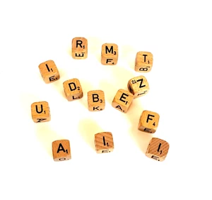 Scrabble Crossword Cubes 13 CUBES ONLY Selchow & Righter 1976 -Vintage D - Picture 1 of 2