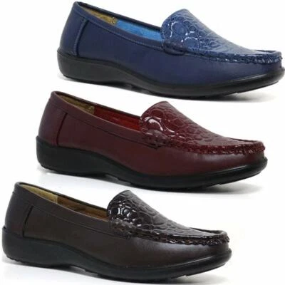 Ladies Womens Faux Leather Deck Casual Walking Moccasins Loafers Driving Shoes