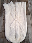 Vintage Baby Receiving Swaddle Blanket White Quilted Zip Trundle Bundle Duluth
