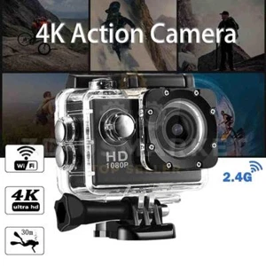 4K Action Camera Sport Video Waterproof Wifi 1080P HD Cam 170° Remote For Go Pro - Picture 1 of 17