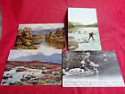 4X VINTAGE EARLY, EDWARDIAN FISHING POSTCARDS (USED WITH STAMPS)