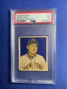 1949 Bowman #85 Johnny Mize No Name on Front New York Giants HOF Psa 5.5
