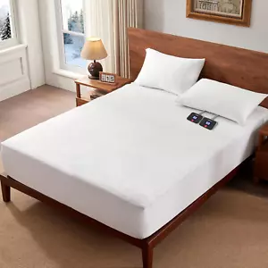 Heated Mattress Pad Cal King, Luxury Quilted Sherpa Bed Warmer with 10 Heat Sett - Picture 1 of 8