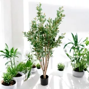 Eucalyptus 105 cm im Topf grün künstlich Kunstpflanze Dekopflanze Pflanze Deko - Bild 1 von 3