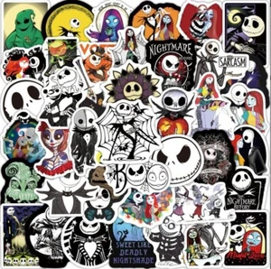 50PCS Christmas Sally Jack Stickers Graffiti DIY Waterproof Book Cup Decals Gift - Picture 1 of 8