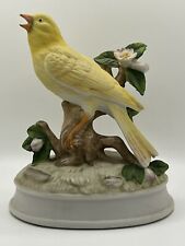 Vintage Gorham Yellow Canary Song Bird Porcelain Music Box “Somewhere My Love”