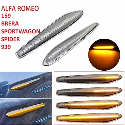 FRECCE LATERALI LED dinamiche PROGRESSIVE ALFA ROMEO 159 SPIDER BRERA CRYSTAL - Immagine 1 di 4