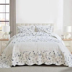 DDUOXIN Lightweight King Bedspread 120"x120" - 100% Cotton Reversible Oversiz... - Picture 1 of 7