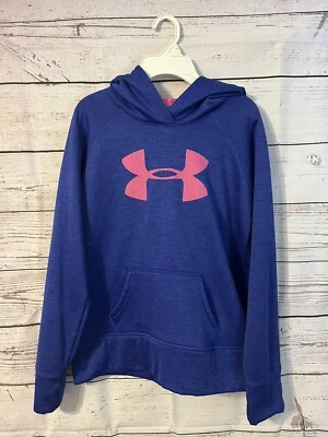 Lote de dos sudaderas con capucha para jóvenes grandes con armadura y Nike rosa y púrpura Foto 1 de 4