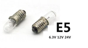 Lampadina lampada E5 6V 12V 24V modellismo DIY Lionel American Flyer - Imagen 1 de 2