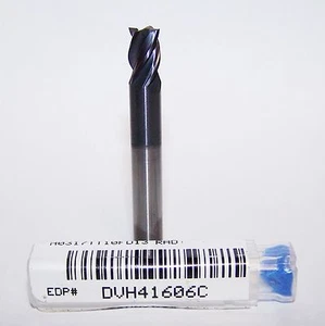 1/4" CARBIDE END MILL 4 FLUTE COATED FOR STEEL, TITANIUM DESTINY TOOL DVH41606C - Picture 1 of 3
