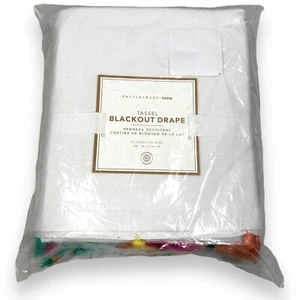 Pottery Barn Teen Tassel Blackout Drape White Body Rainbow Tassels 52" x 96" New - Picture 1 of 6