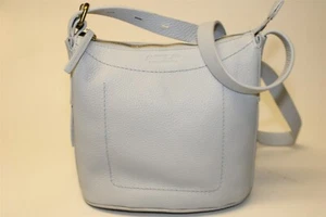 American Leather Co. Dove Blue Grey Leather Small Crossbody NEW Shoulder Purse - Picture 1 of 24