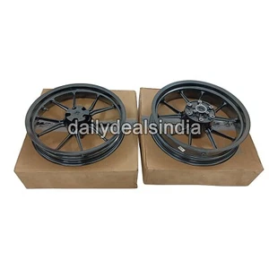 Fit For KTM Duke 250 390 "Front And Rear Alloy Wheel Rim, Black 2017-2022" - Picture 1 of 3